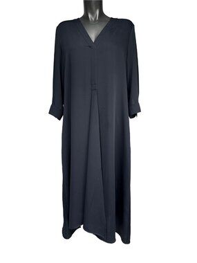 GERRY WEBER Collection Black Maxi Pleated Long Sleeve Dress Size‎ L